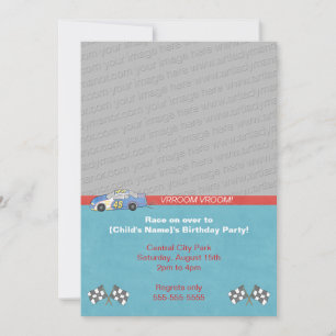 Race Car Birthday Invitation