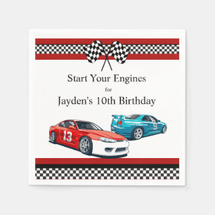 Race Car Birthday,  Napkin