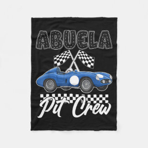 Race car birthday party racing family abuela pit fleece blanket
