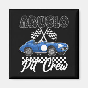 Race car birthday party racing family abuelo pit magnet