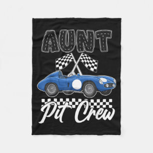 Race car birthday party racing family aunt pit fleece blanket