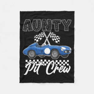 Race car birthday party racing family aunty pit fleece blanket