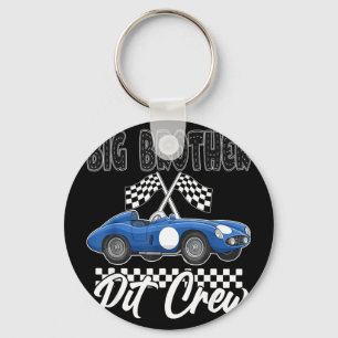 Race car birthday party racing family big brother key ring