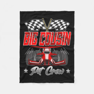 Race Car Birthday Party Racing Family Big Cousin Fleece Blanket