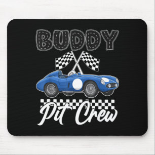 Race car birthday party racing family buddy pit mouse pad