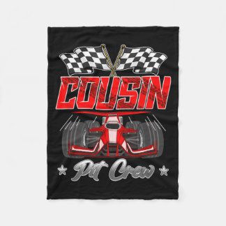 Race Car Birthday Party Racing Family Cousin Pit Fleece Blanket