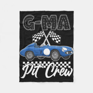 Race car birthday party racing family g ma pit fleece blanket
