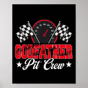 Race Car Birthday Party Racing Family Godfather Pi Poster