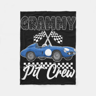 Race car birthday party racing family grammy pit fleece blanket