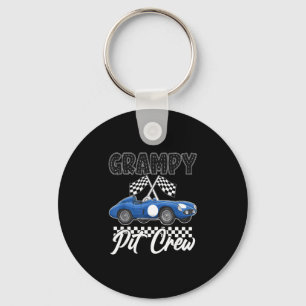 Race car birthday party racing family grampy pit key ring