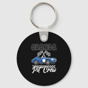 Race car birthday party racing family granda pit key ring