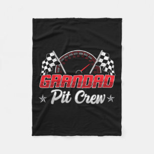 Race Car Birthday Party Racing Family Grandad Pit  Fleece Blanket