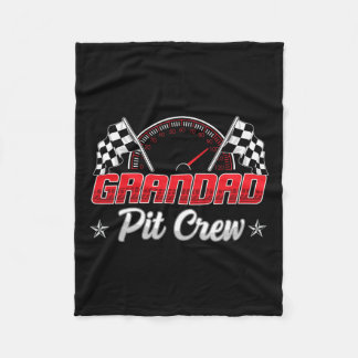 Race Car Birthday Party Racing Family Grandad Pit  Fleece Blanket
