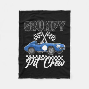 Race car birthday party racing family grumpy pit fleece blanket