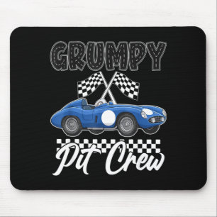 Race car birthday party racing family grumpy pit mouse pad