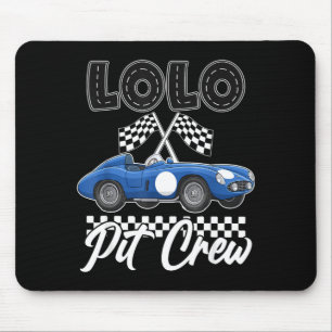 Race car birthday party racing family lolo pit mouse pad