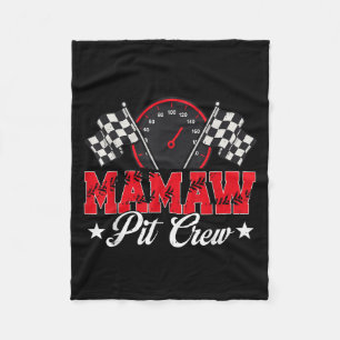 Race Car Birthday Party Racing Family Mamaw Pit Cr Fleece Blanket