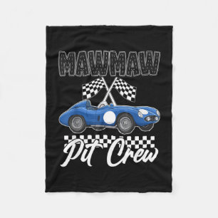 Race car birthday party racing family mawmaw pit fleece blanket