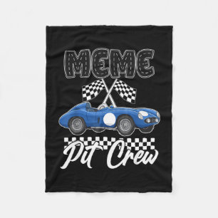 Race car birthday party racing family meme pit fleece blanket