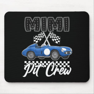 Race car birthday party racing family mimi pit mouse pad