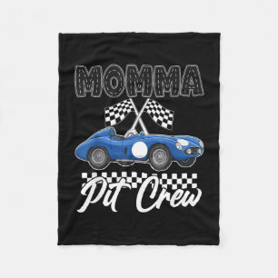 Race car birthday party racing family momma pit fleece blanket