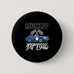 Race car birthday party racing family mummy pit 6 cm round badge