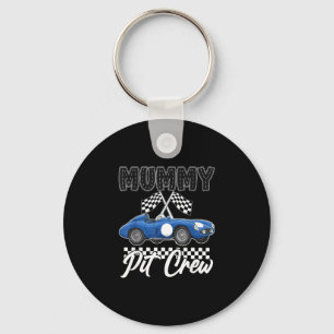 Race car birthday party racing family mummy pit key ring