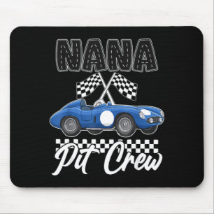 Race car birthday party racing family nana pit mouse pad