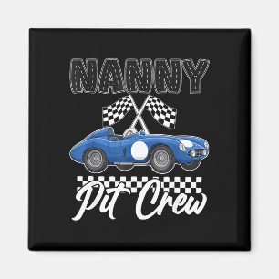 Race car birthday party racing family nanny pit magnet