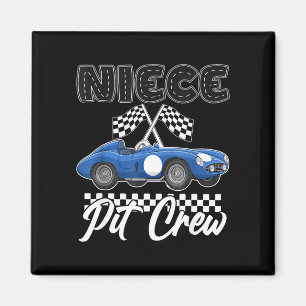 Race car birthday party racing family niece pit magnet