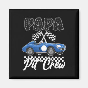 Race car birthday party racing family papa pit magnet