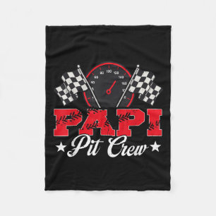 Race Car Birthday Party Racing Family Papi Pit Cre Fleece Blanket