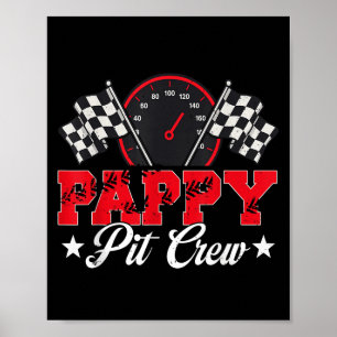 Race Car Birthday Party Racing Family Pappy Pit Cr Poster