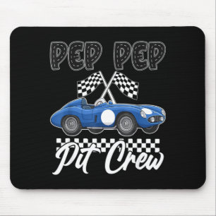 Race car birthday party racing family pep pep pit mouse pad