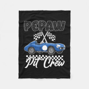 Race car birthday party racing family pepaw pit fleece blanket