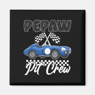 Race car birthday party racing family pepaw pit magnet