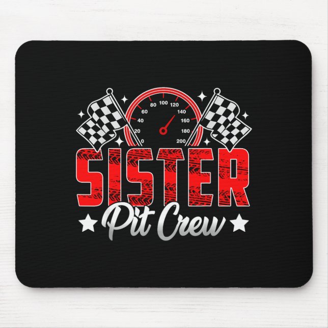 Race Car Birthday Party Racing Family Sister T Cre Mouse Pad (Front)
