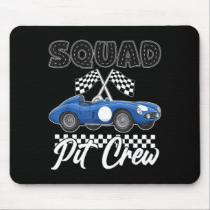 Race car birthday party racing family squad pit mouse pad