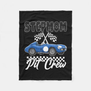 Race car birthday party racing family stepmom pit fleece blanket