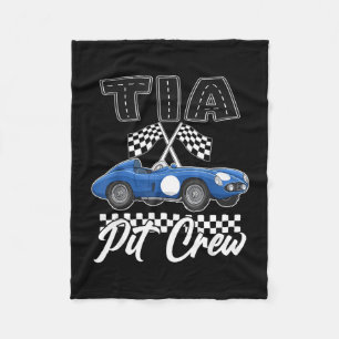 Race car birthday party racing family tia pit crew fleece blanket