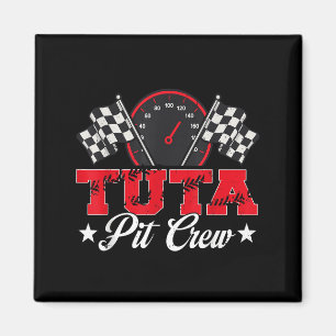 Race Car Birthday Party Racing Family Tuta Pit Cre Magnet