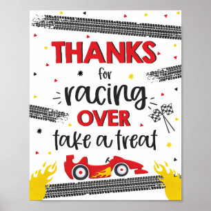 Race Car Birthday Party Two Fast Birthday Treat  Poster