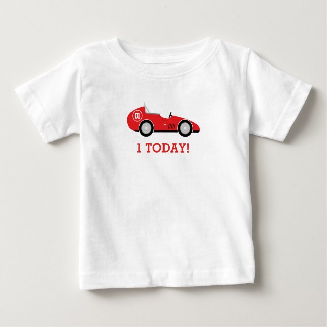Race Car Birthday T-Shirt (Front)