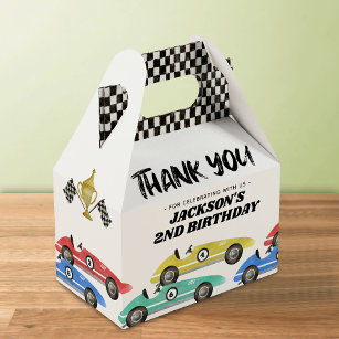 Race Car Birthday Thank You Favour Box