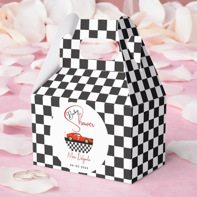 Race Car Boy Baby Shower | Little Racer Party Favour Box (Wedding)