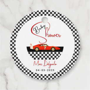 Race Car Boy Baby Shower   Little Racer Party Favour Tags