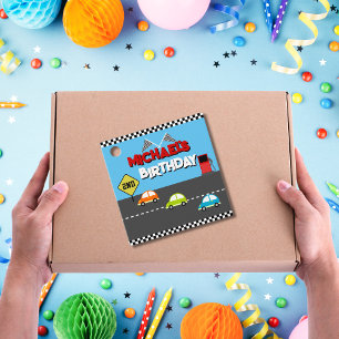 Race Car Boy Birthday Party Favour Tags