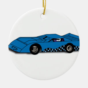Race Car Ceramic Ornament