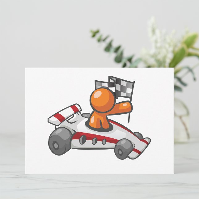 Race Car Chequered Flag Invitations (Creator Uploaded)
