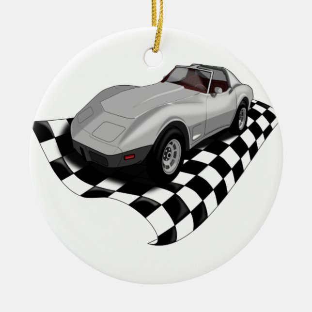 Race Car Christmas Ornament (Front)